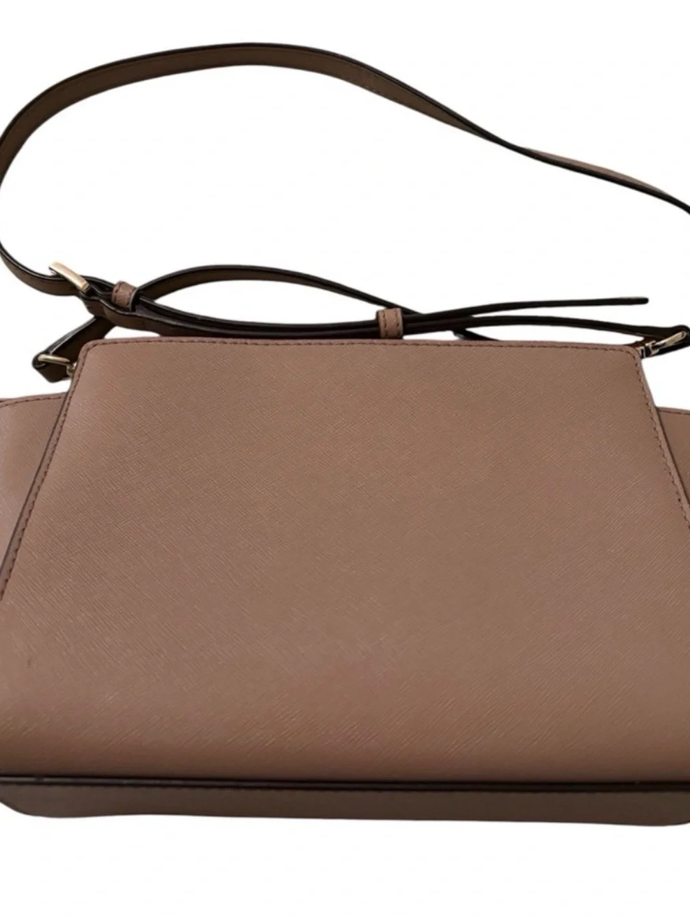 Michael Kors Selma Large Saffiano Leather Crossbody Taupe -NWT & Dust Bag